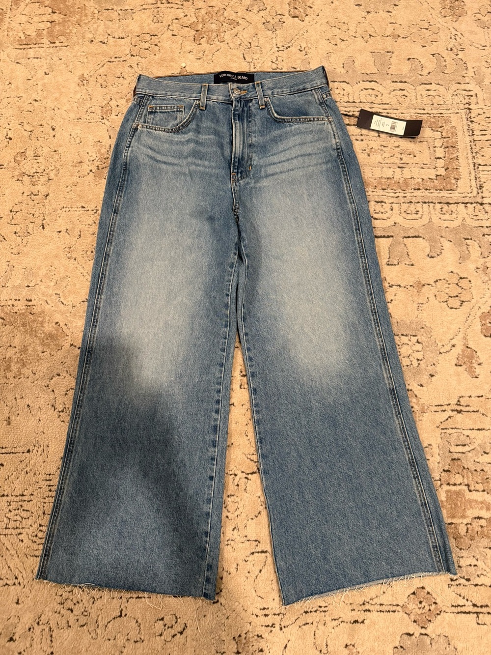 Veronica Beard Taylor cropped Wide Leg Jeans
